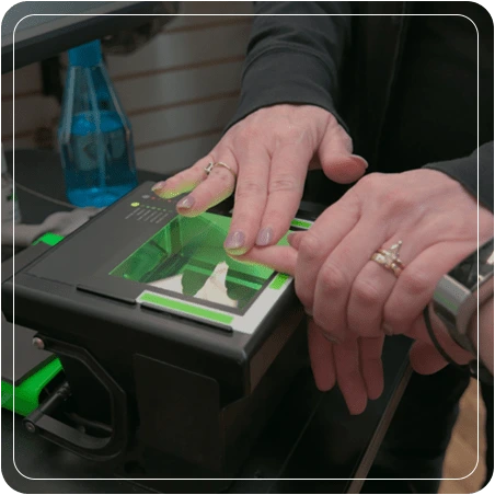 a machine is scan a finger